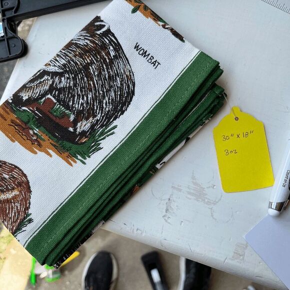 Vintage Animals of Tasmania Souvenir Tea Towel 100% Cotton 30"x18" - Picture 3 of 9